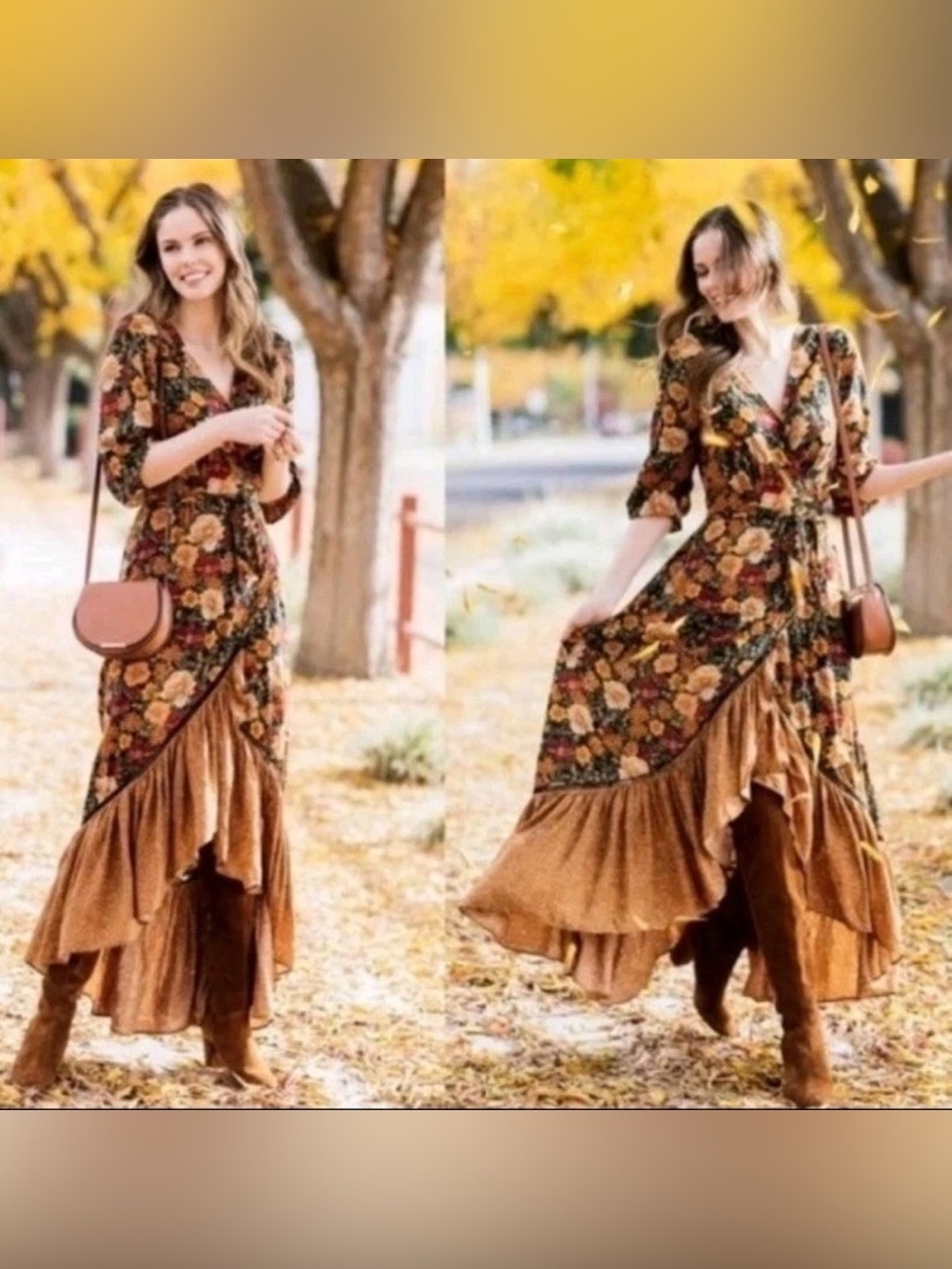 Farm Rio Madrid Wrap Maxi Dress Medium Floral Brazil Romantic Boho